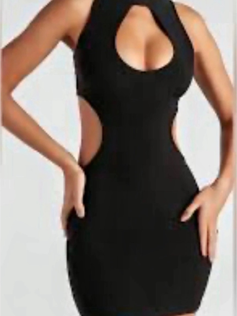 Finesse Cutout Mini Dress in Black Size Small NWT